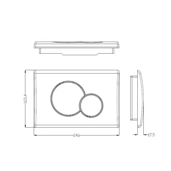 Кнопка смыва нажимная для инсталляции WW MARBERG 507 RD GL-WT  круглая