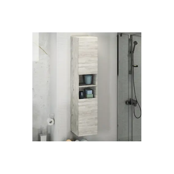 Подвесная шкаф-колонна Comforty Верона 35 дуб белый