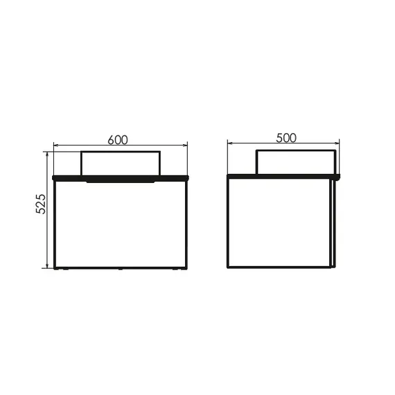 Тумба-умывальник Comforty Портленд-60 дуб шоколадно-коричневый со столешницей под мрамор Калакатта Блэк с раковиной 9110