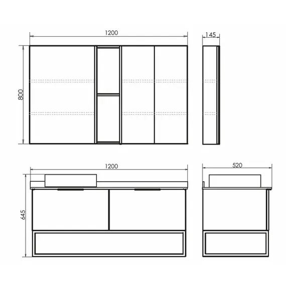 Тумба-умывальник Comforty Порто-120-1-/2 дуб дымчатый с белой столешницей c 1-2  раковиной Comforty 9110