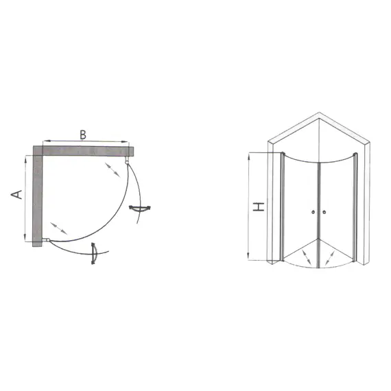 Душевой уголок RGW  Leipzig  LE-52 90x90
