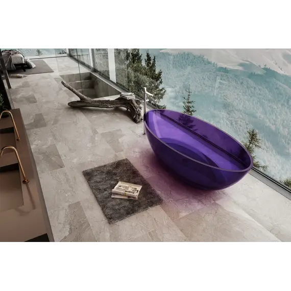 Ванна из полиэфирной смолы ABBER Kristall AT9702Amethyst фиолетовая 180*85 прозрачная