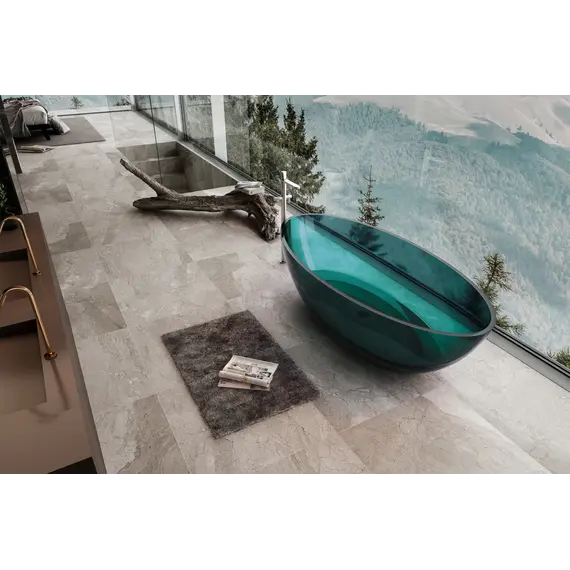 Ванна из полиэфирной смолы ABBER Kristall AT9702Aquamarin бирюзовая 180*85 прозрачная