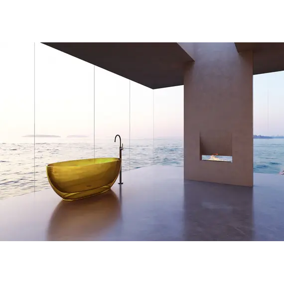 Ванна из полиэфирной смолы  ABBER Kristall AT9703Amber желтая 170*75 прозрачная