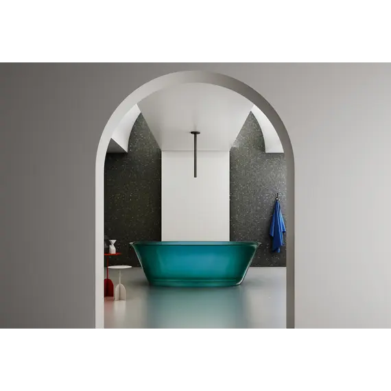 Ванна из полиэфирной смолы  ABBER Kristall AT9707Aquamarin бирюзовая 170*75 прозрачная