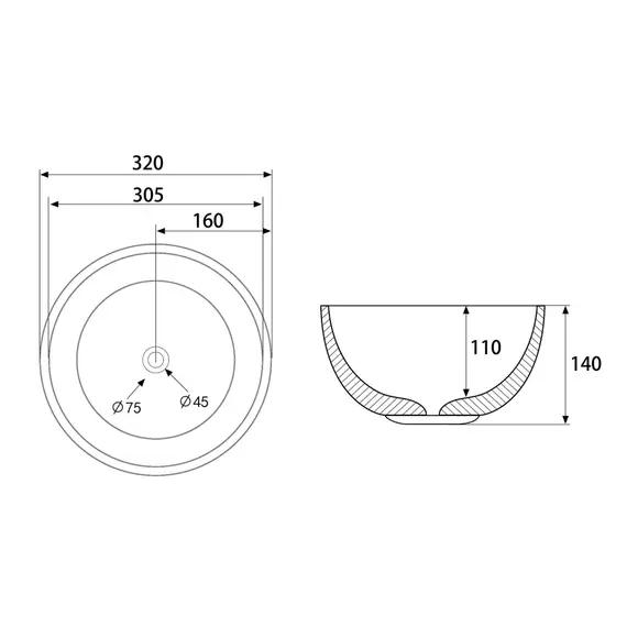 Раковина накладная ABBER Bequem AC2106 белая