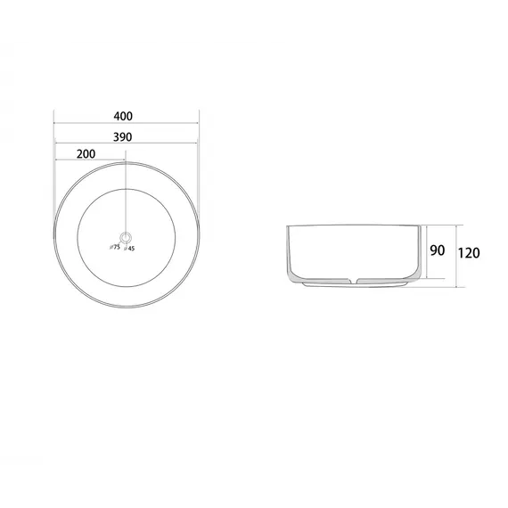 Раковина накладная ABBER Bequem AC2109BGM золото матовое