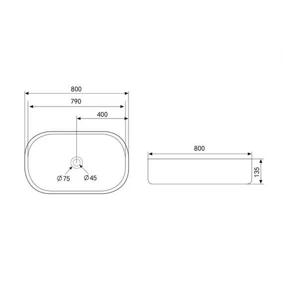 Раковина накладная ABBER Bequem AC2110 белая