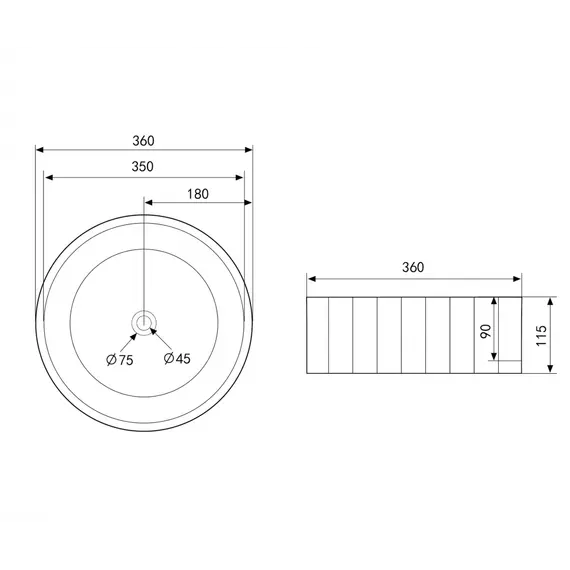 Раковина накладная ABBER Bequem AC2111 белая