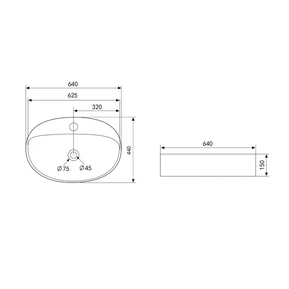 Раковина накладная ABBER Bequem AC2112 белая