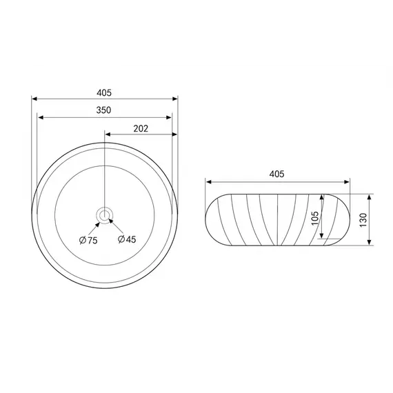 Раковина накладная ABBER Bequem AC2115 белая