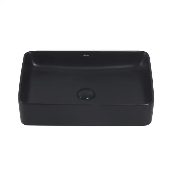 Раковина накладная ABBER Rechteck AC2207MB черная матовая