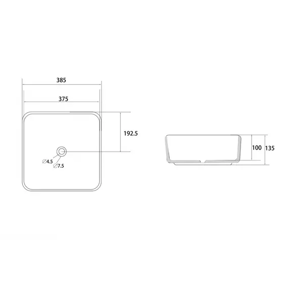 Раковина накладная ABBER Rechteck AC2211MBG темно-зеленая матовая