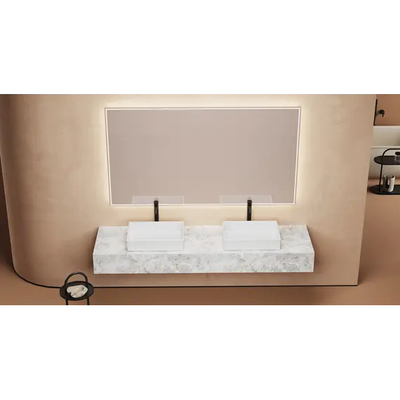 Раковина накладная ABBER Rechteck AC2216 белая