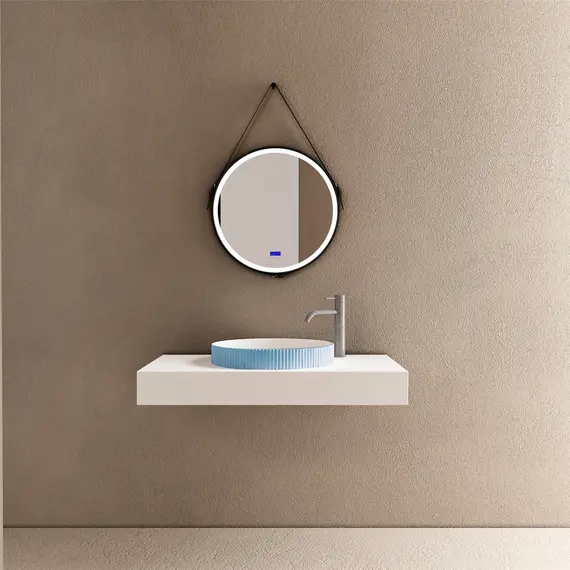 Раковина накладная ABBER Stein AS2604 Blau голубая