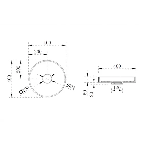 Раковина накладная ABBER Stein AS2604 Blau голубая