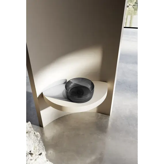 Раковина накладная прозрачная ABBER Kristall AT2804Onyx