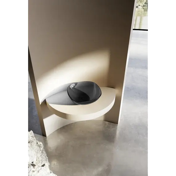 Раковина накладная прозрачная ABBER Kristall AT2806Onyx