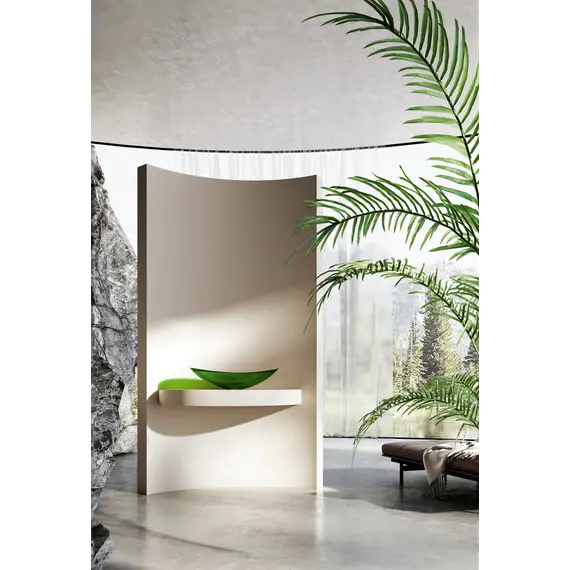 Раковина накладная прозрачная ABBER Kristall AT2808Emerald зеленая