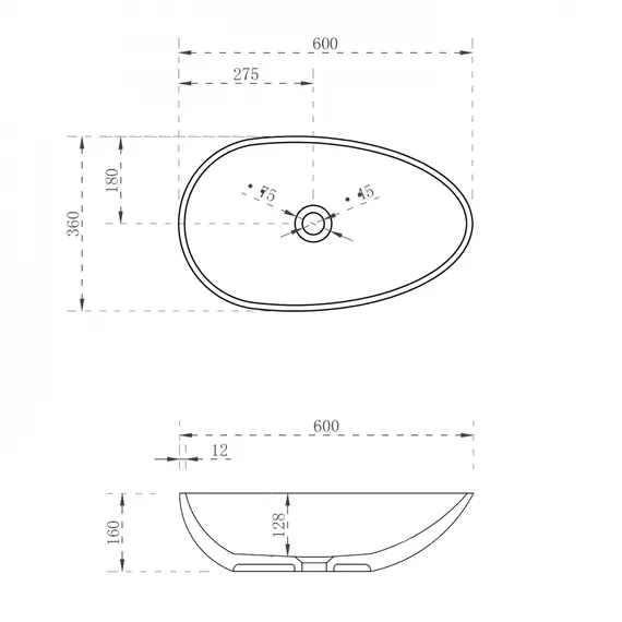 Раковина накладная прозрачная ABBER Kristall AT2811Amber желтая
