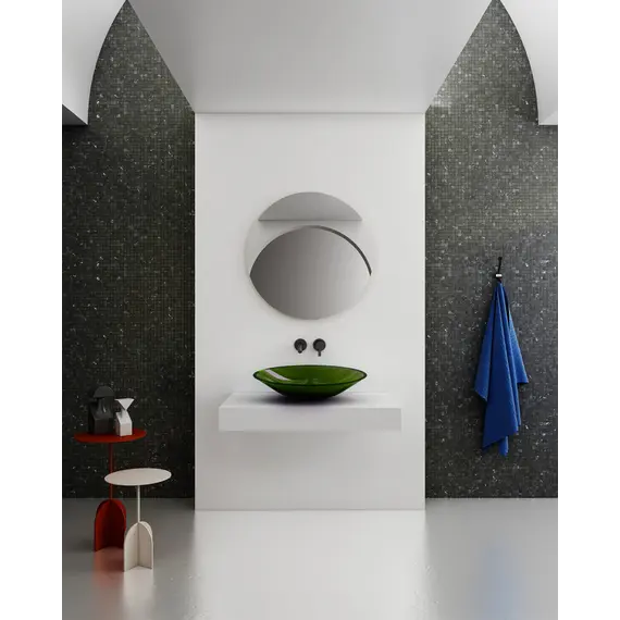 Раковина накладная прозрачная ABBER Kristall AT2812Emerald зеленая