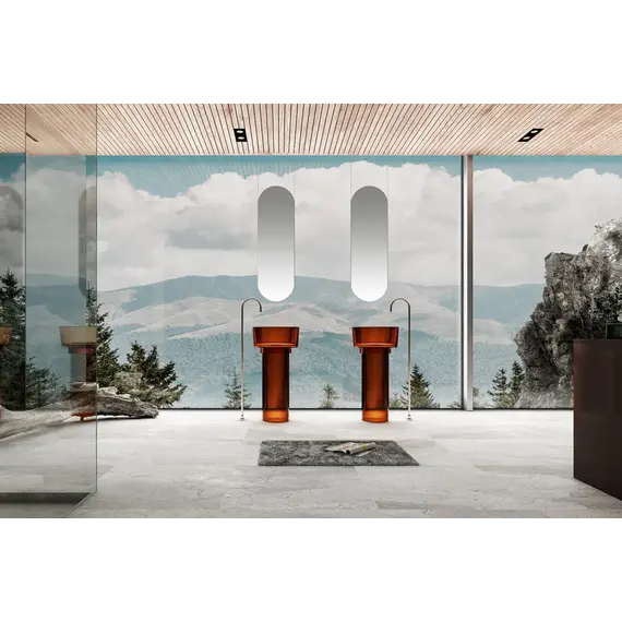 Раковина отдельностоящая прозрачная ABBER Kristall AT2702Opal