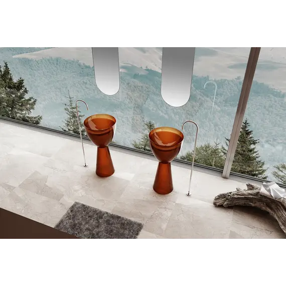 Раковина отдельностоящая прозрачная ABBER Kristall AT2703Opal