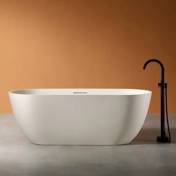 Ванна из искусственного камня ABBER Frankfurt  170х75  светло-бежевая матовая