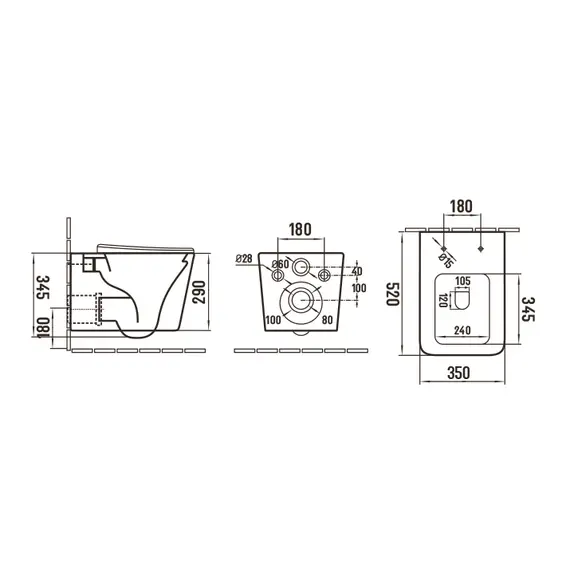 Унитаз подвесной Ceramalux 5170MDH