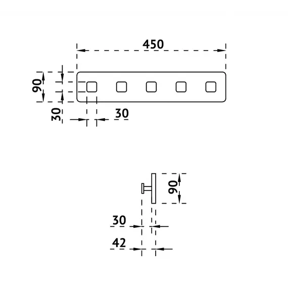 Вешалка ABBER Stein AS1650 белая