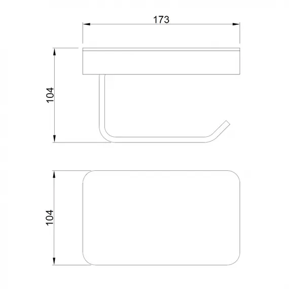 Бумагодержатель с полкой для телефона ABBER Westen AA1730G золото