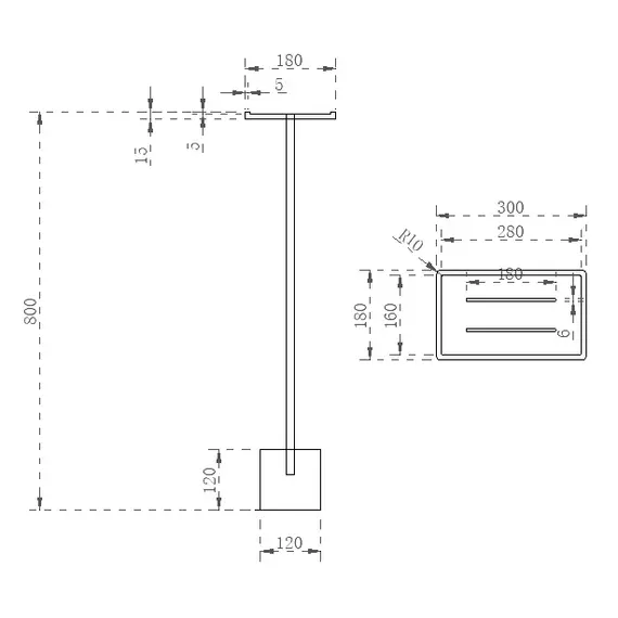 Стойка для ванной комнаты ABBER Stein AS1635 белая