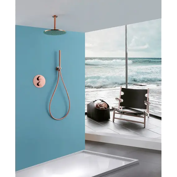 Душевая система ABBER Wasser Kreis AF8121RG скрытого монтажа без излива, розовое золото