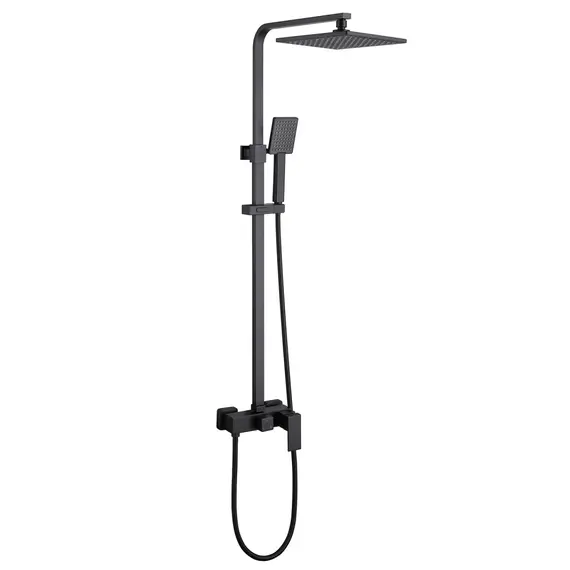 Душевая стойка ABBER Daheim AF8220B без излива, черная матовая (в.125)