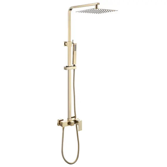 Душевая стойка ABBER Daheim AF8220G без излива, золото матовое (в.125)