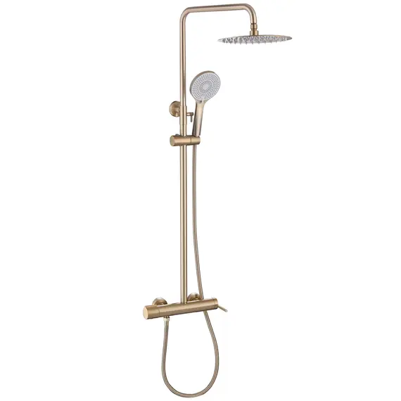 Душевая стойка ABBER Emotion AF8816GL с изливом, золото матовое