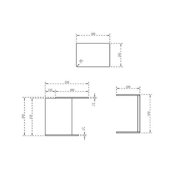 Столик для ванной комнаты ABBER Stein AS1636 белый