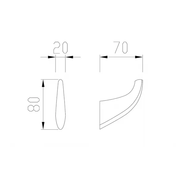 Крючок ABBER Nord AA1550 хром