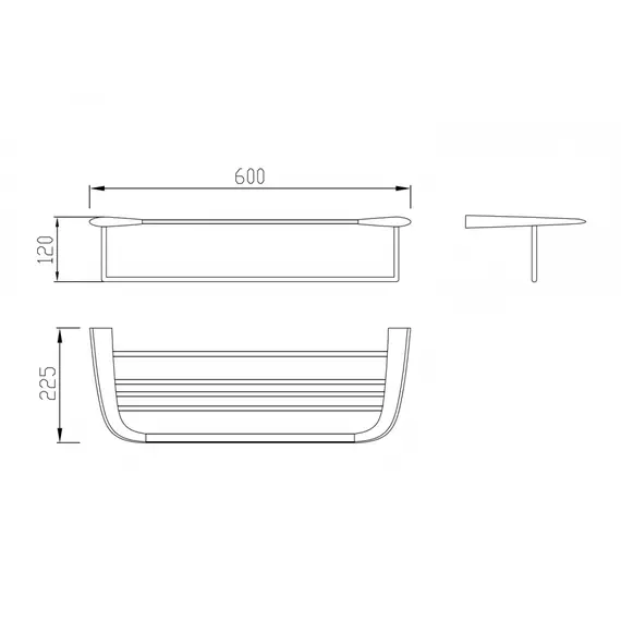 Полка для полотенец ABBER Nord AA1554 хром