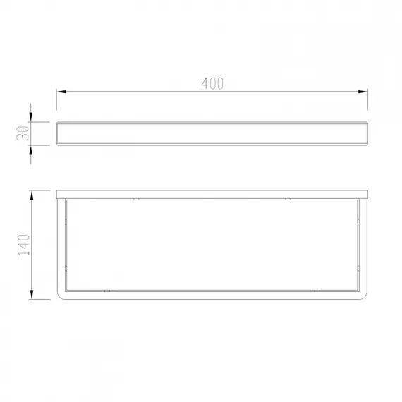Полка стеклянная ABBER Westen AA1759B черная матовая
