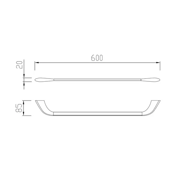 Полотенцедержатель ABBER Nord AA1552B черный матовый