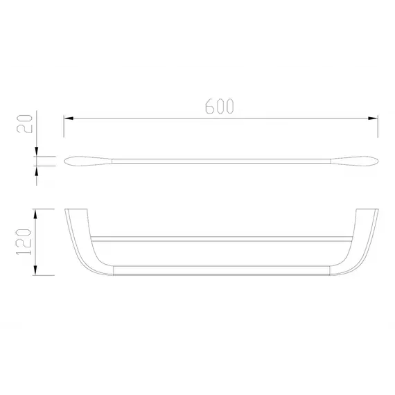 Полотенцедержатель двойной ABBER Nord AA1553B черный матовый