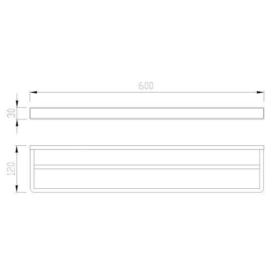 Полотенцедержатель двойной ABBER Westen AA1756B черный матовый