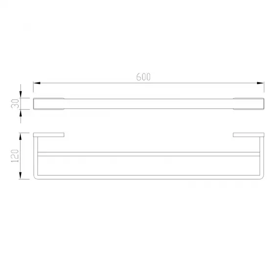 Полотенцедержатель двойной ABBER Westen AA1757 хром