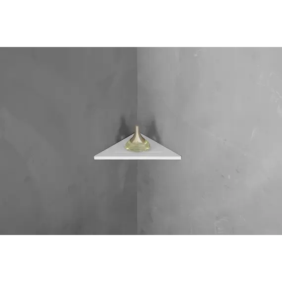 Угловая полочка для ванной комнаты ABBER Stein AS1652 белая