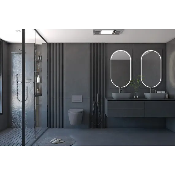 Унитаз ABBER Bequem AC1101MG подвесной серый матовый, безободковый