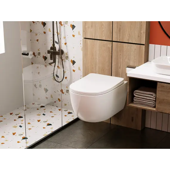 Унитаз ABBER Bequem AC1104 подвесной белый, безободковый