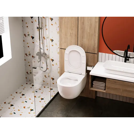 Унитаз ABBER Bequem AC1104 подвесной белый, безободковый