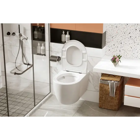 Унитаз ABBER Bequem AC1105P подвесной белый с импульсным смывом