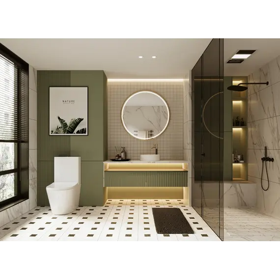 Унитаз ABBER Bequem AC1112 компакт белый, безободковый